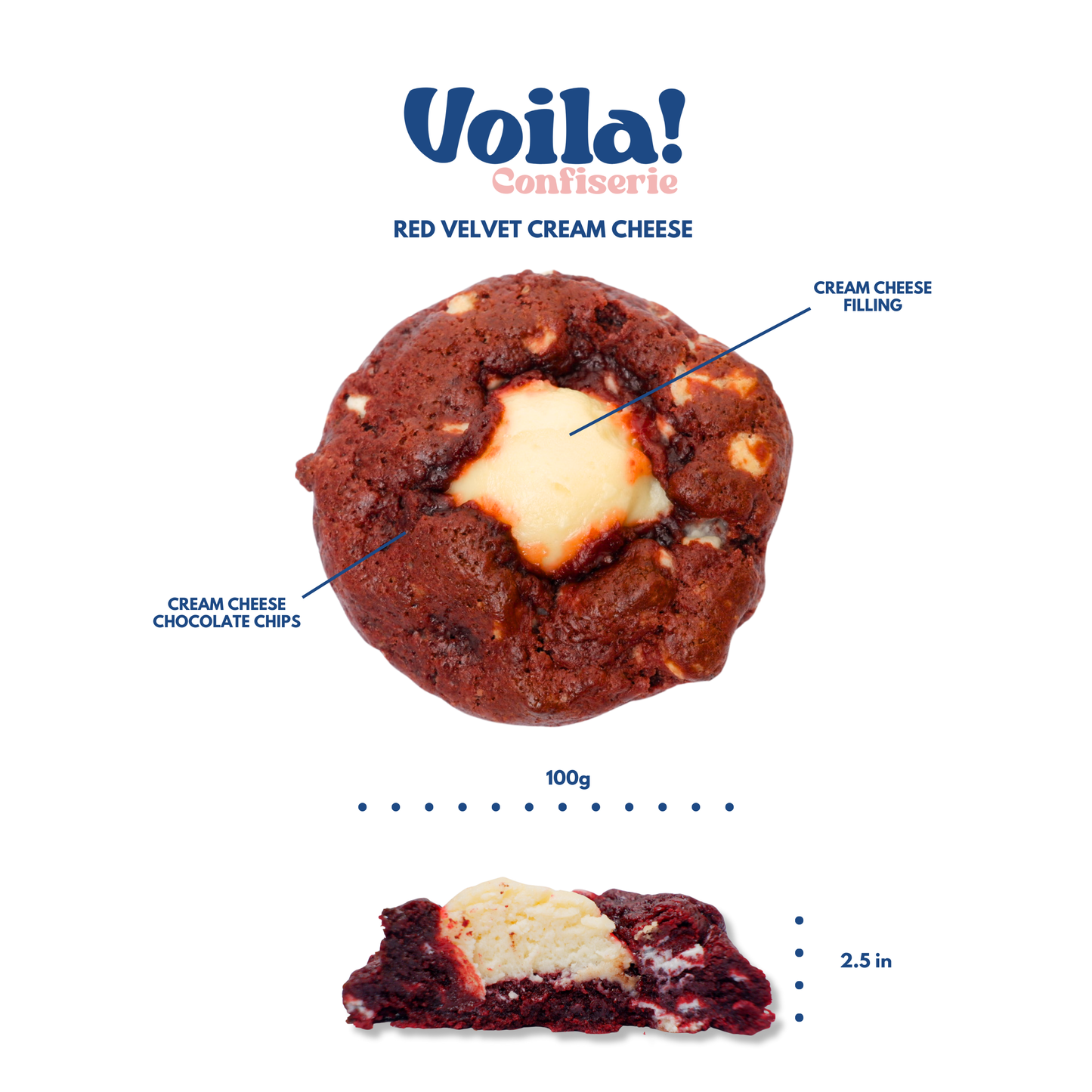 Red Velvet Cream Cheese Cookie