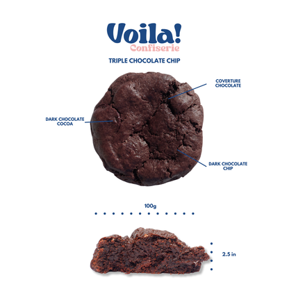 Triple Chocolate Chip Cookie